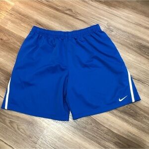 Nike Blue Basketball Shorts Embroidered Nike Swoosh Men Size XXL